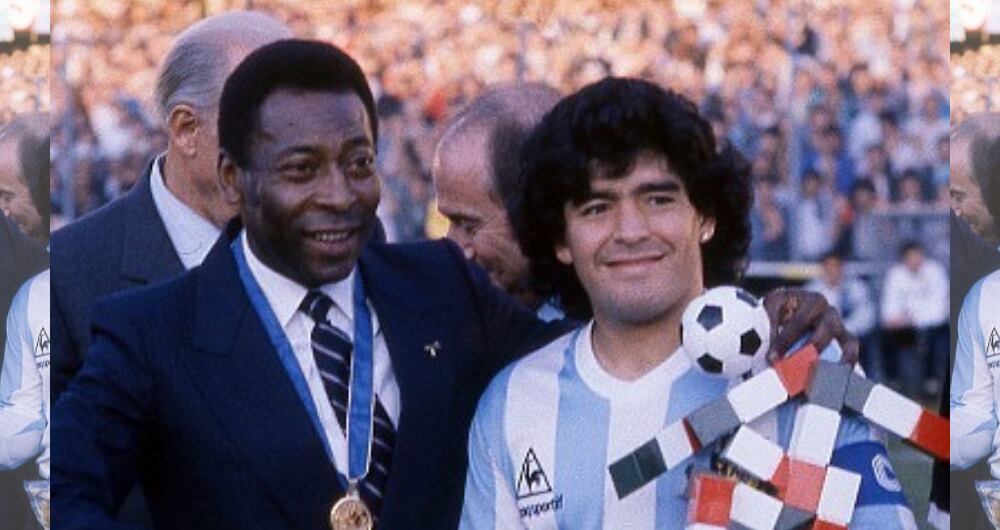 Con esta foto en su cuenta de Instagram, Pelé celebró los 60 años de Maradona.