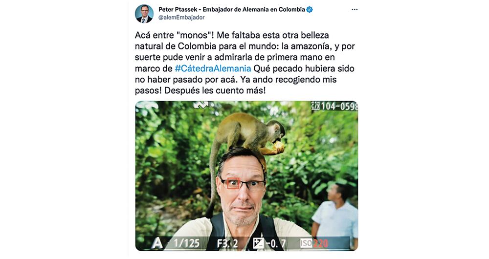 El embajador en su cuenta de Twitter.