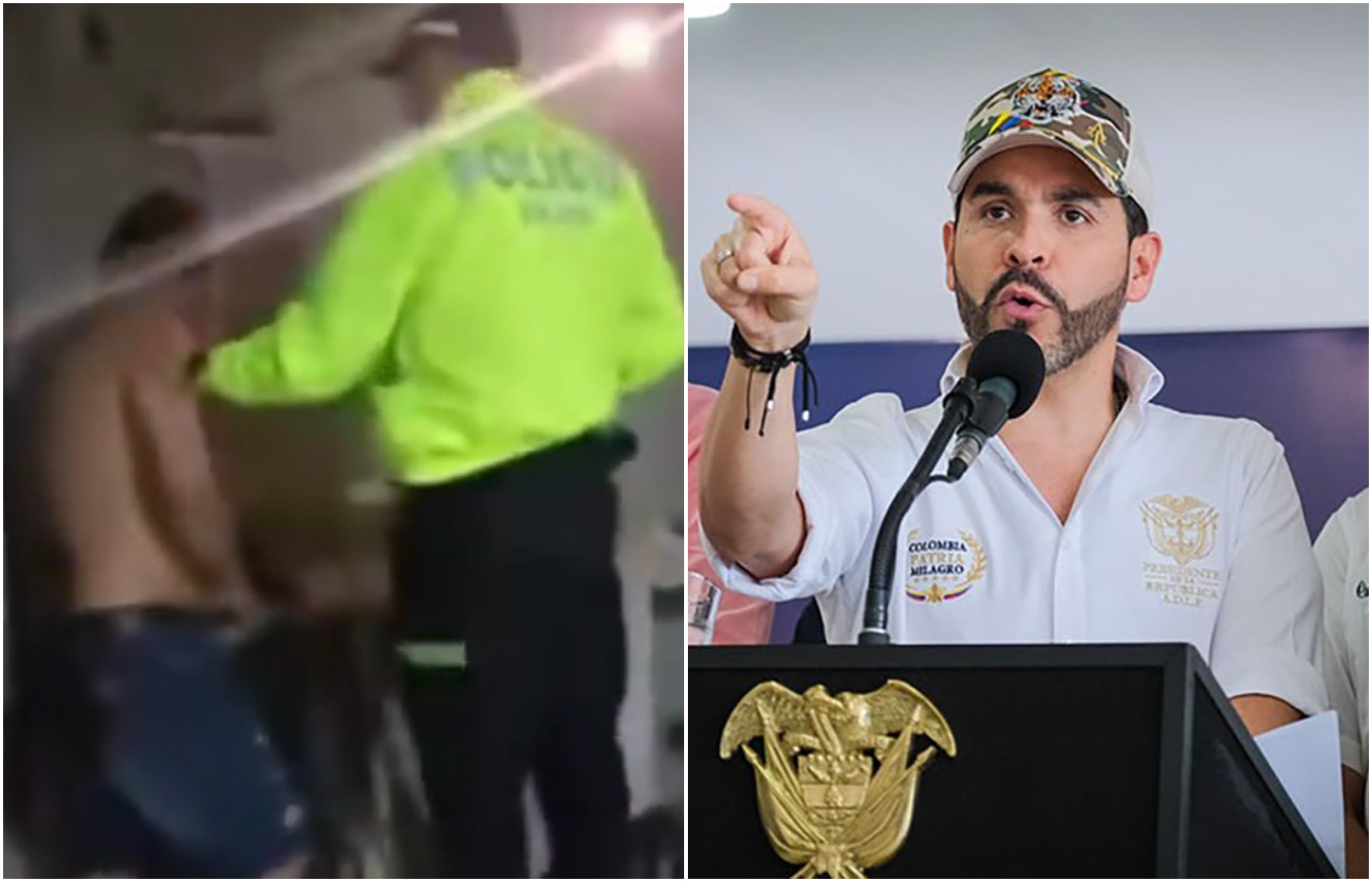 Abelardo De la Espriella y operativos de la Policía.