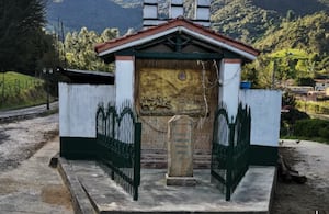 Monumento Piedra de Bolívar en Tutazá, Boyacá.