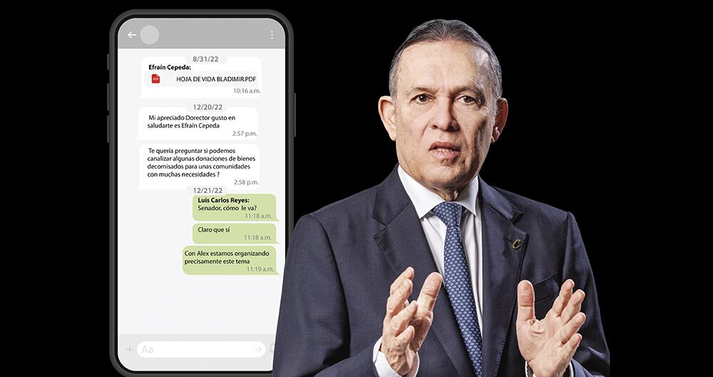 El expresidente del Senado, Efraín Cepeda, opositor del Gobierno Petro, envió hoja de vida y hasta pidió canalizar los decomisos de mercancia.