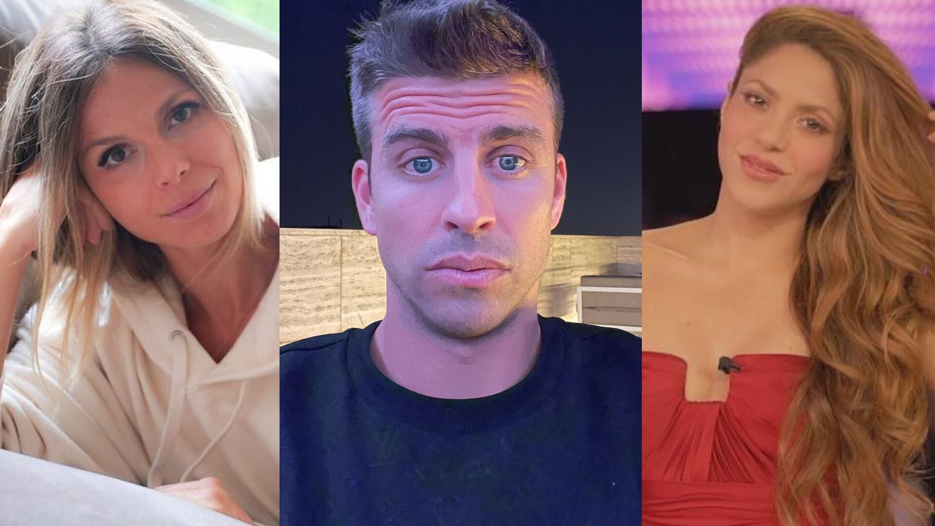 Nuria y Shakira completan el grupo de las exnovias del exfutbolista. Fotos: Instagram @nuria_tomas - @3gerardpique - @shakira.
