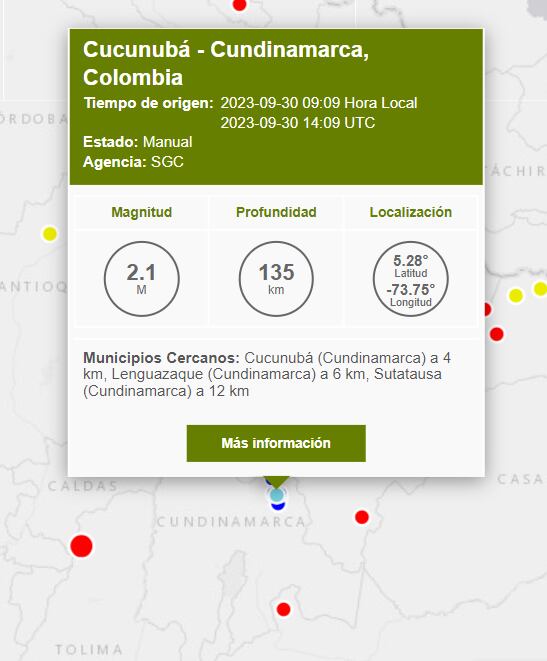 La Agencia SGC está monitoreando la actividad sísmica para garantizar la seguridad de la región.