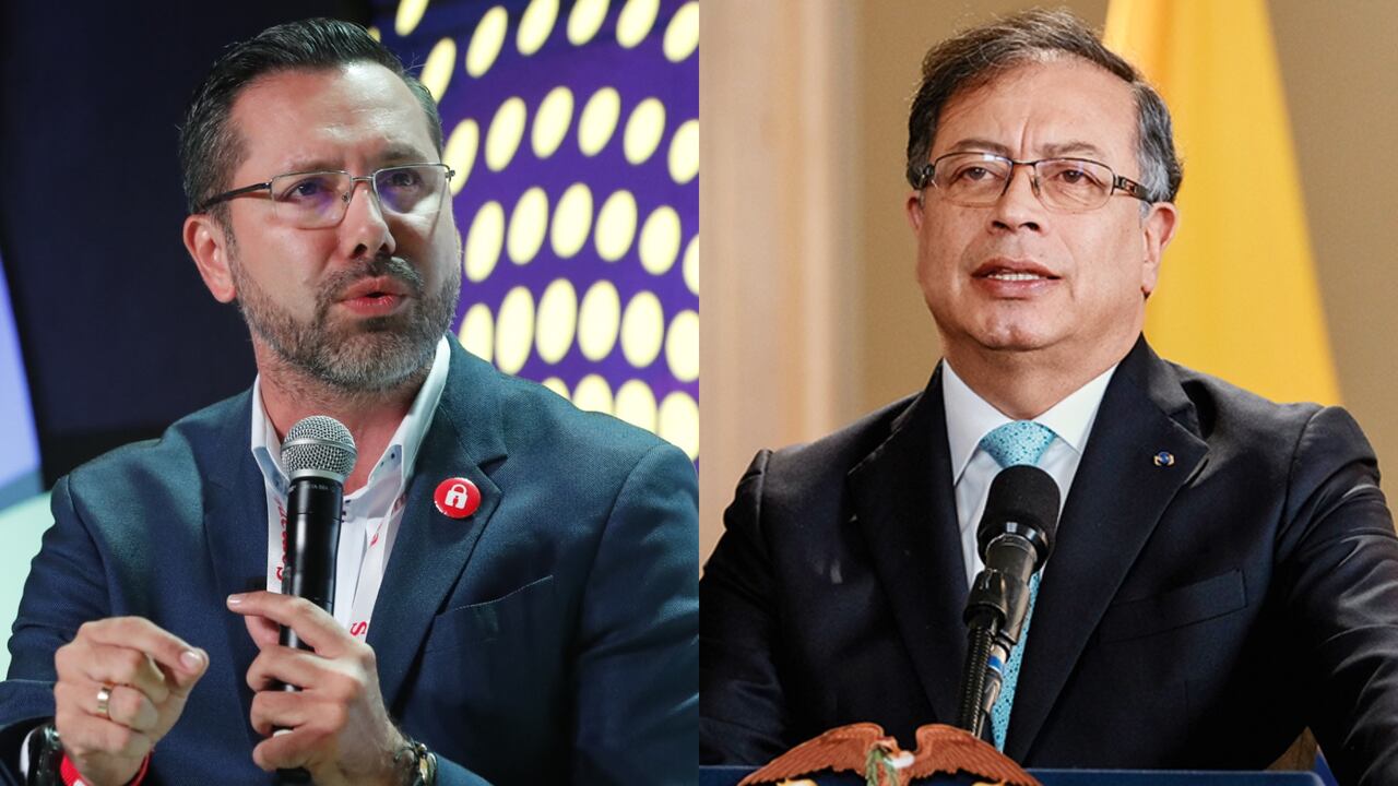 Alcalde de Bucaramanga, Jaime Andrés Beltrán y el presidente Gustavo Petro.