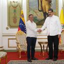 Gustavo Petro en Caracas reunión con Nicolas Maduro