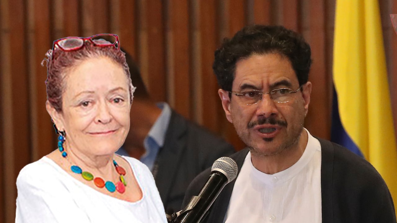 La embajadora de Colombia en Haití, Vilma Velásquez, e Iván Cepeda, candidato presidencial.