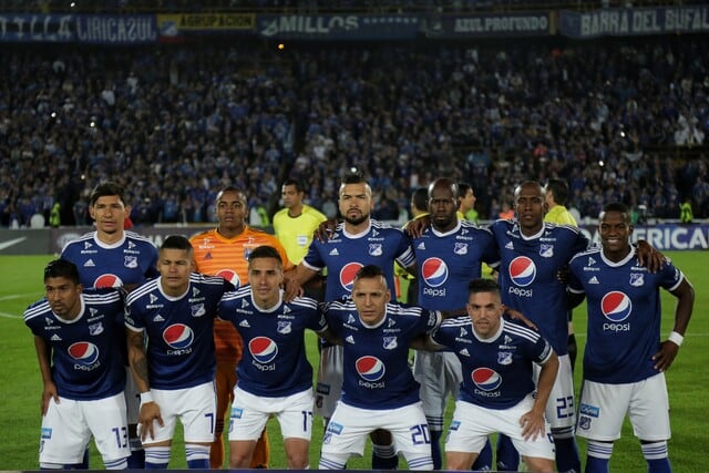 La última nómina de Millonarios FC que jugó una Copa Sudamericana: octavos de final en 2018.