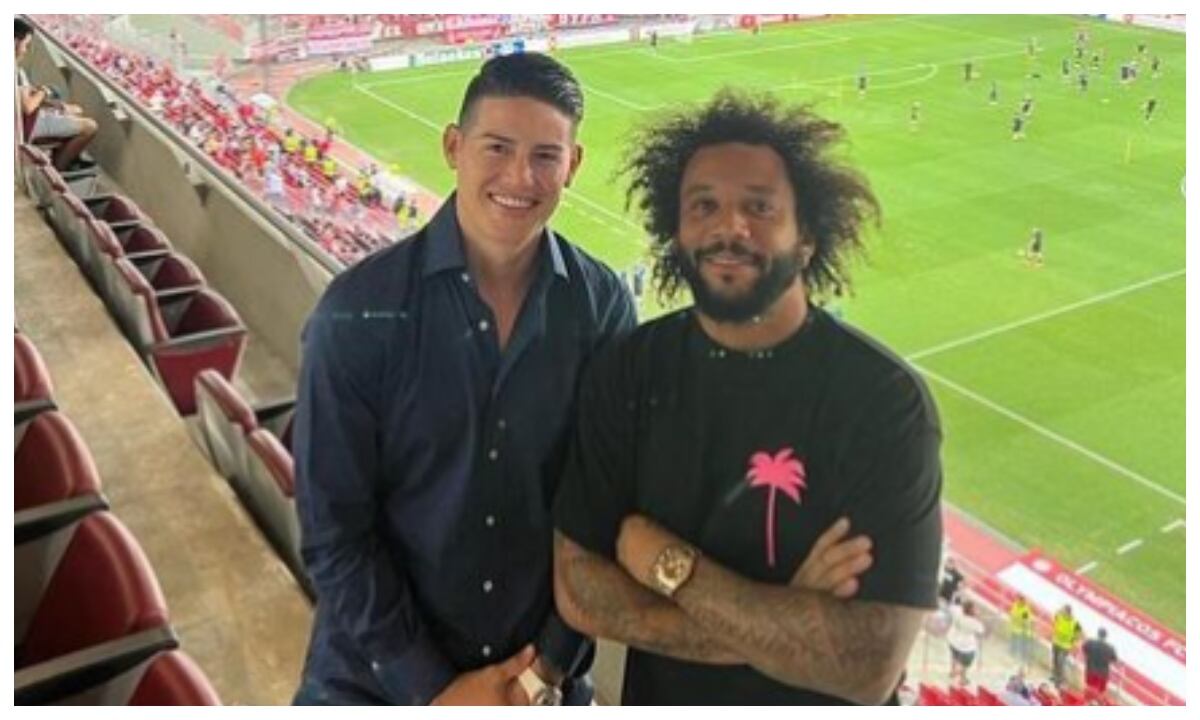 James y Marcelo, jugadores del Olympiacos.