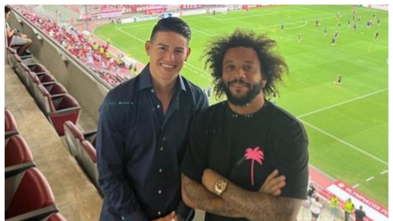 James y Marcelo, jugadores del Olympiacos.
