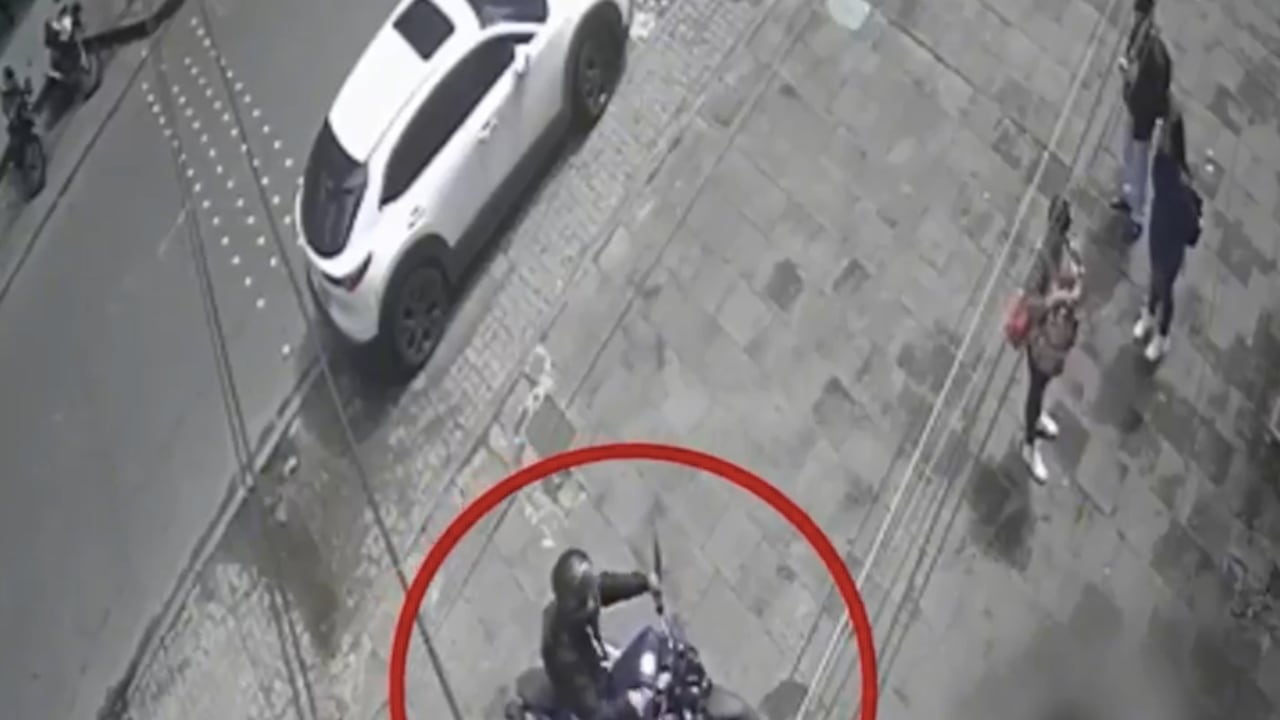 Momento del robo en Teusaquillo.