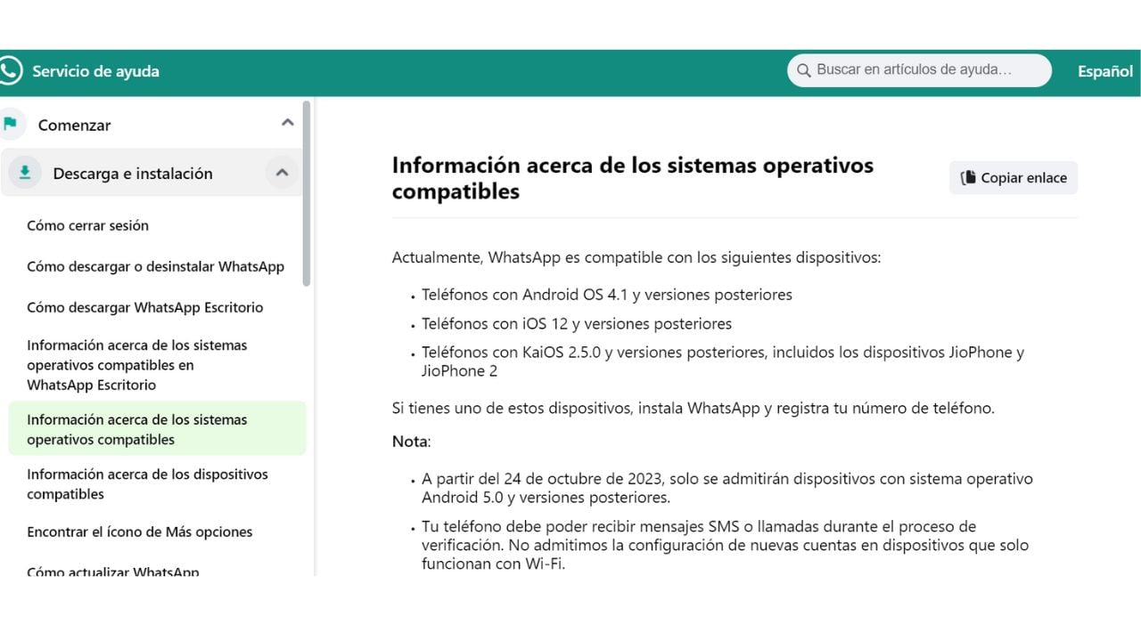 WhatsApp ya no funcionará en ciertos modelos de celulares.