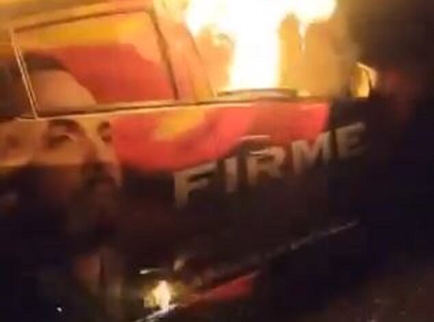 En la vía entre Norte de Santander y Arauca fue incinerado el vehículo que hacía parte de la campaña de Abelardo de la Espriella.