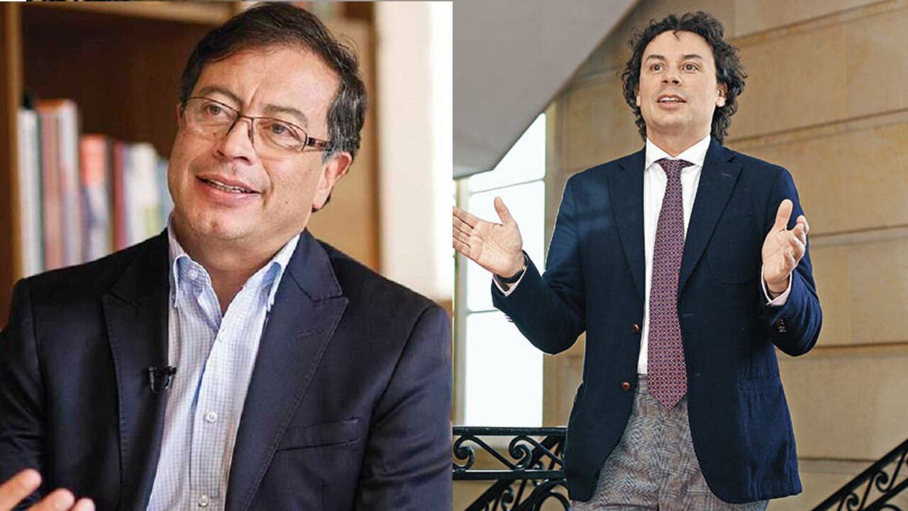 Hassan Nassar consejero Presidencial de Comunicaciones y el senador Gustavo Petro