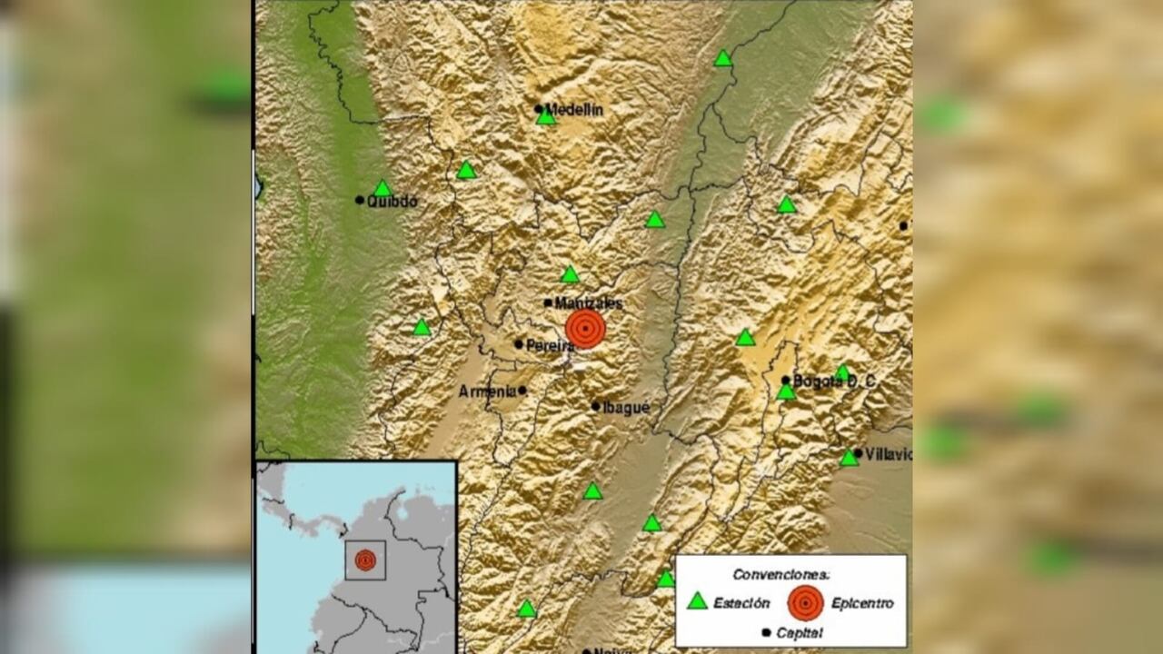 El epicentro del movimiento telúrico fue Casabianca, Tolima