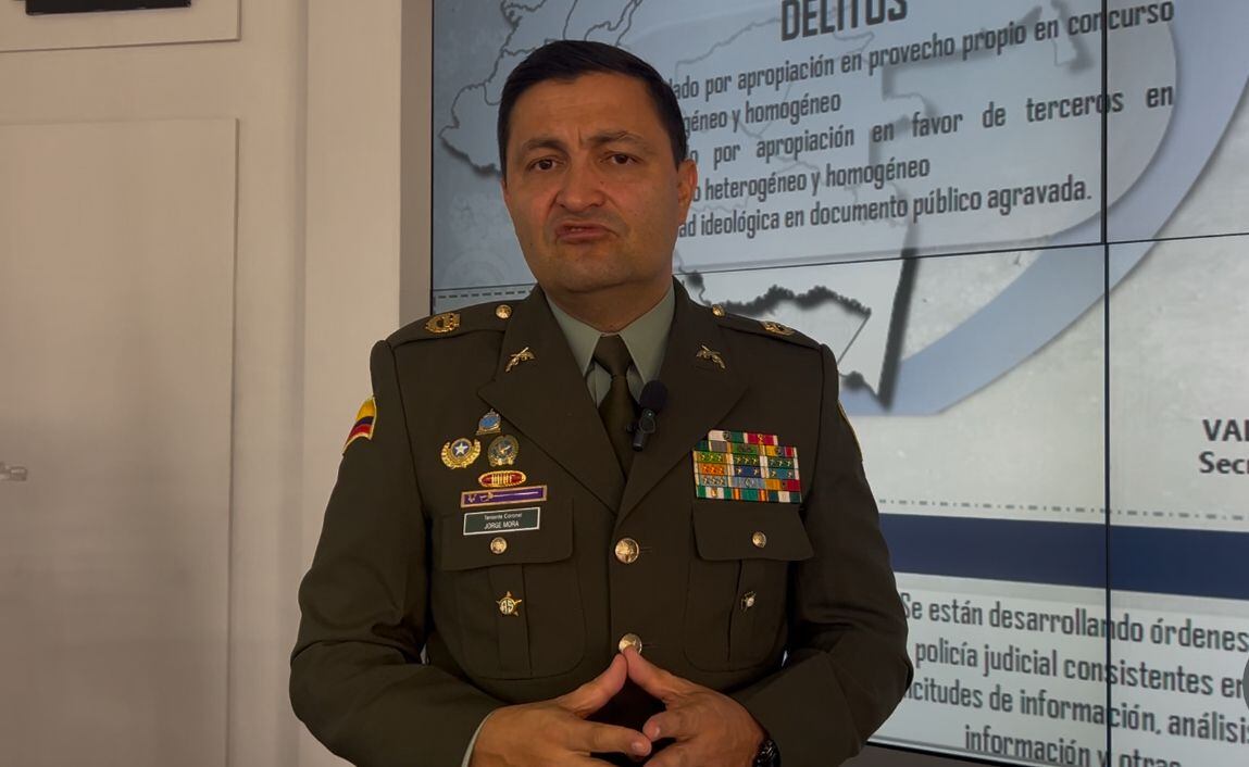 Coronel Jorge Mora, jefe contra la corrupción de la Dijin.