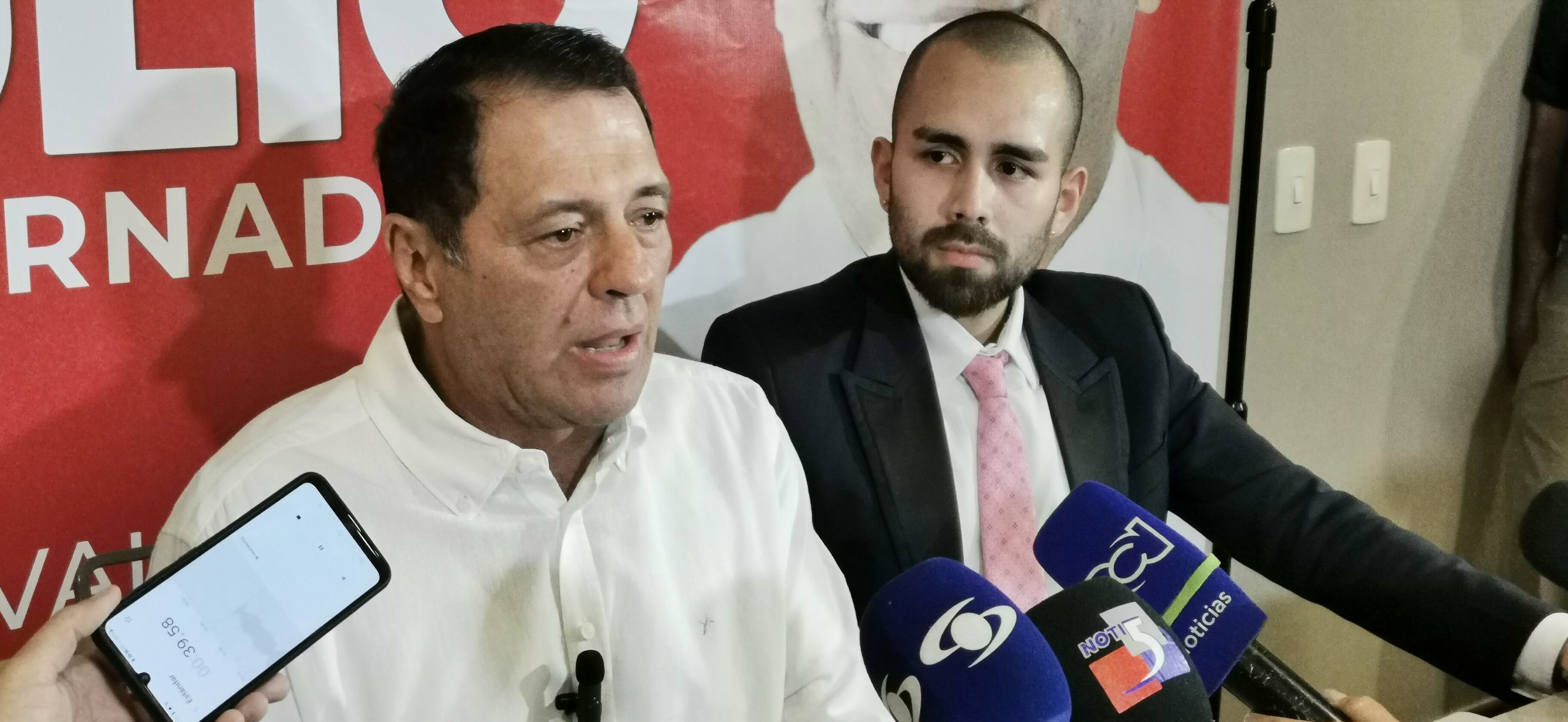 Cali; Política, Rueda de prensa del candidato Tulio Gómez. Candidato a la gobernación del Valle del Cauca. sept 25-23