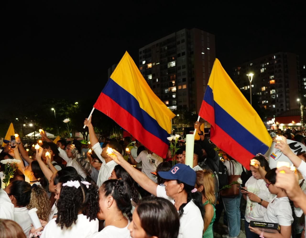 Velatón por la paz de Colombia desde Barranquilla.