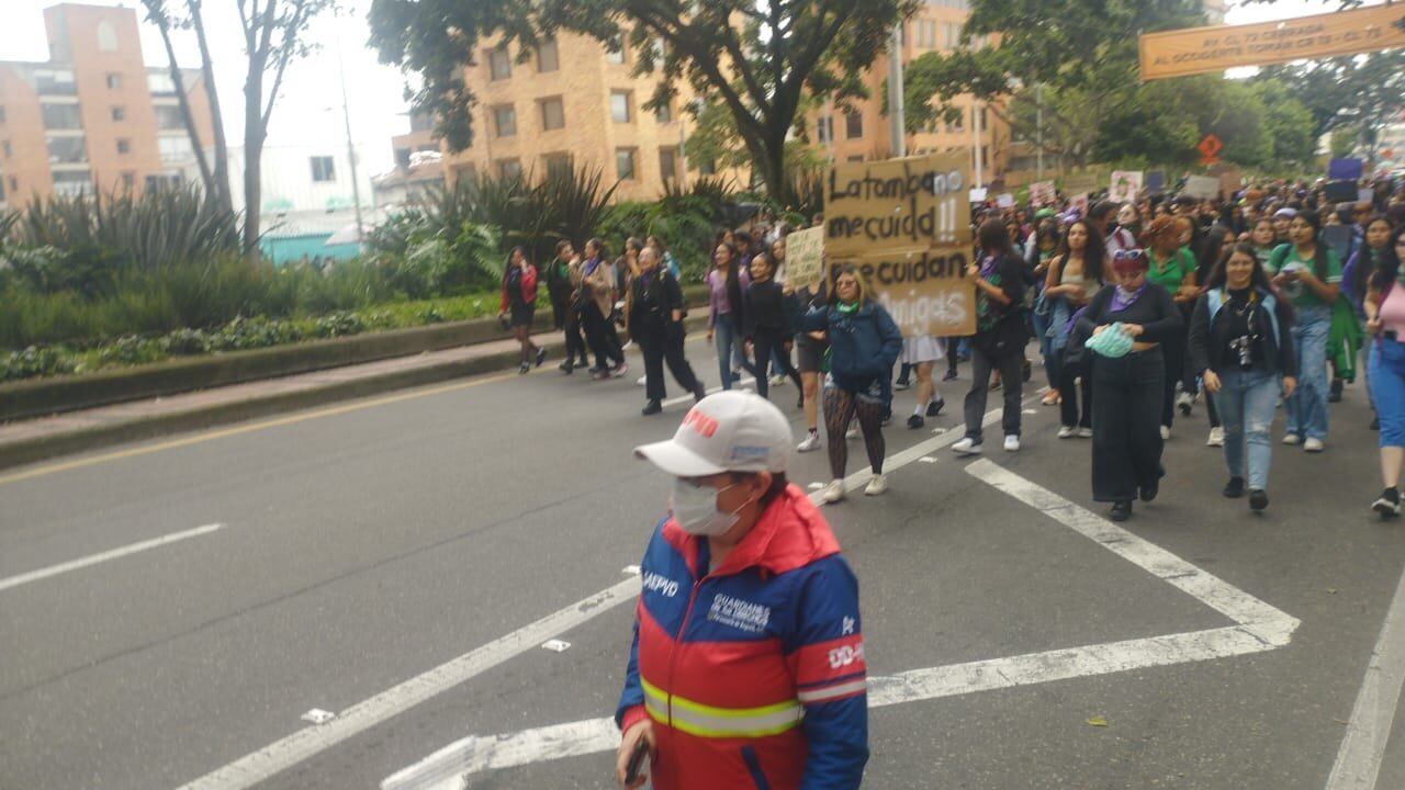 Manifestación de mujeres en Bogotá