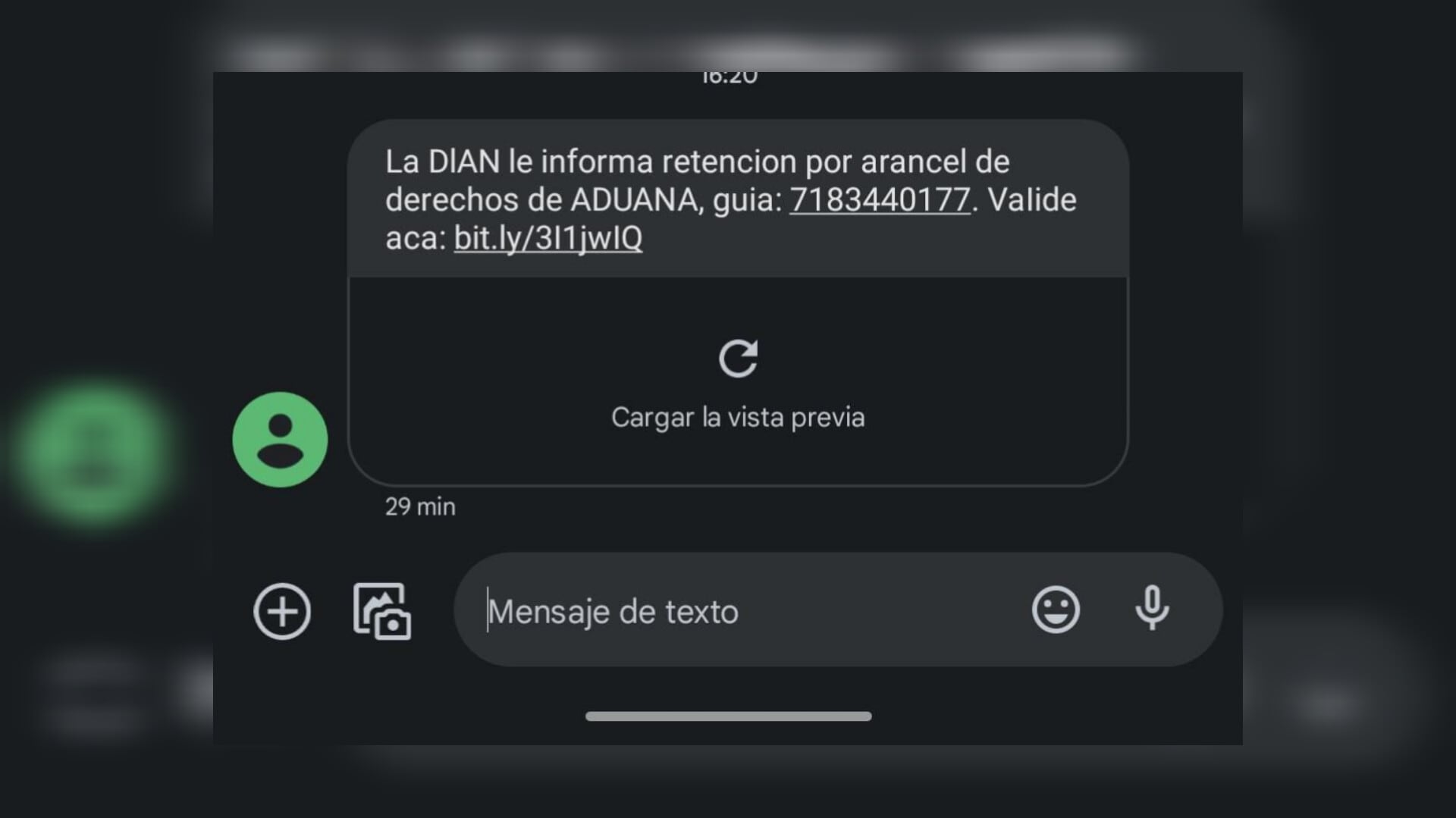 Modalidad de estafa digital.