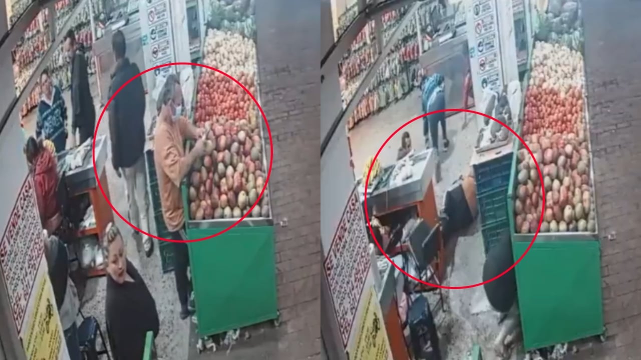 Este es el momento en el que hombres armados mataron a un comerciante en Bogotá.