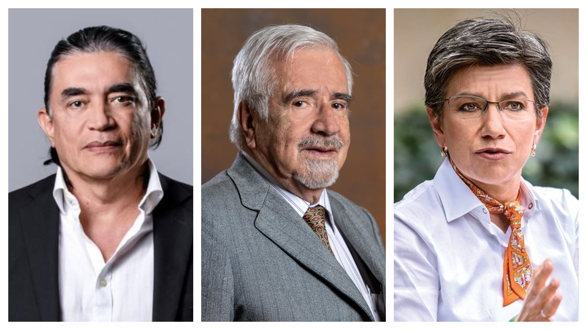 Gustavo Bolívar, Germán Navas y Claudia López.