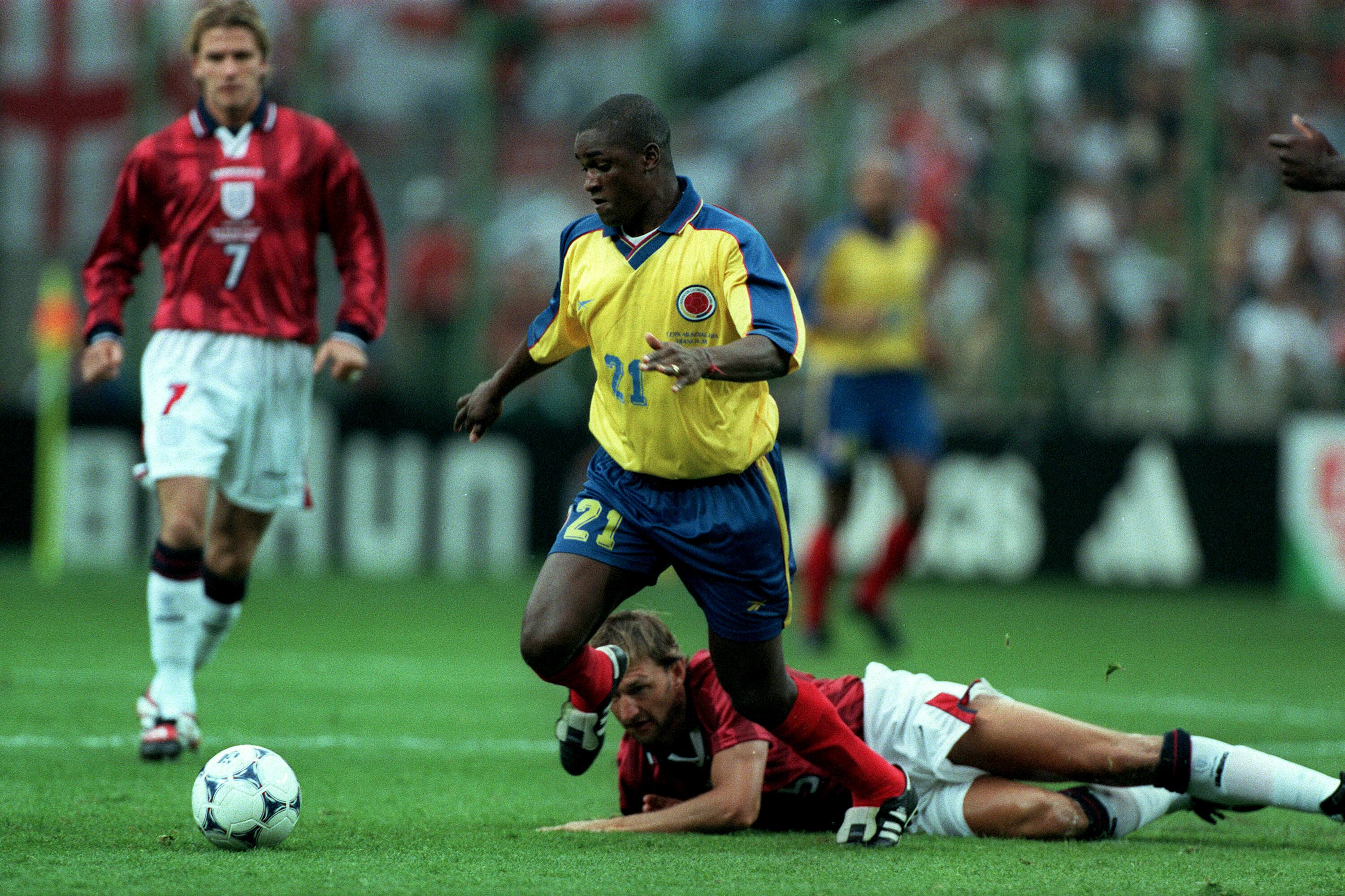 Léider Preciado con la Selección Colombia en 1998.