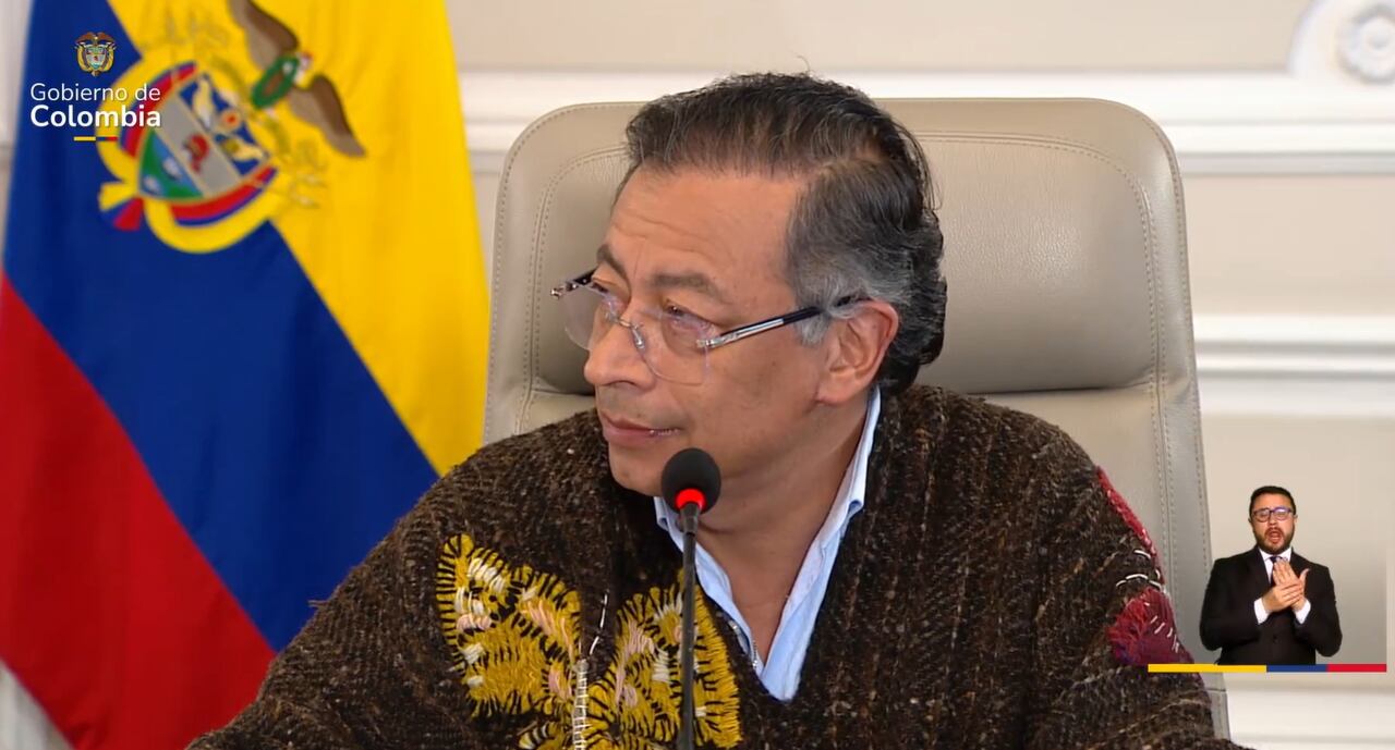 Presidente Gustavo Petro, en consejo de ministros de este viernes, 15 de agosto.
