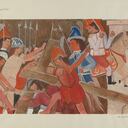 Obra del artista William Herbert "Estación de la cruz número 3: Jesús cae por primer vez".