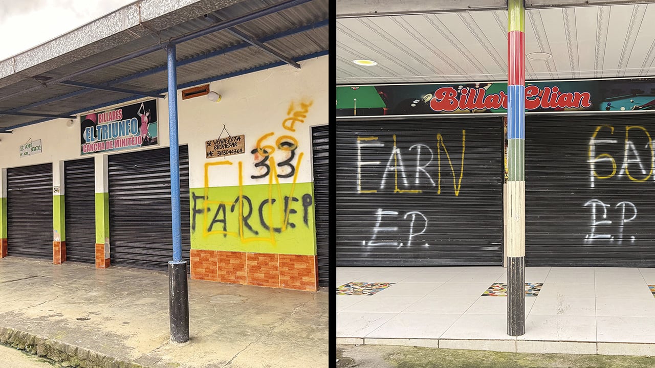 El comercio de Versalles cerró sus puertas. El ELN dice que algunos negocios pertenecían a las Farc y viceversa. Los dos grupos se pelean por el caserío y sus habitantes huyeron del peligro. Más de la mitad de la población se marchó.