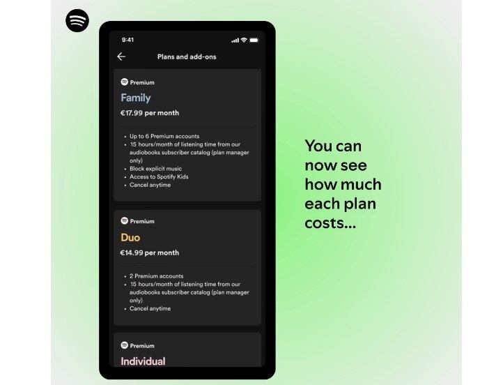 Spotify comenzará a mostrar los precios de sus productos para usuarios de iOS en la UE.
SPOTIFY
14/8/2024