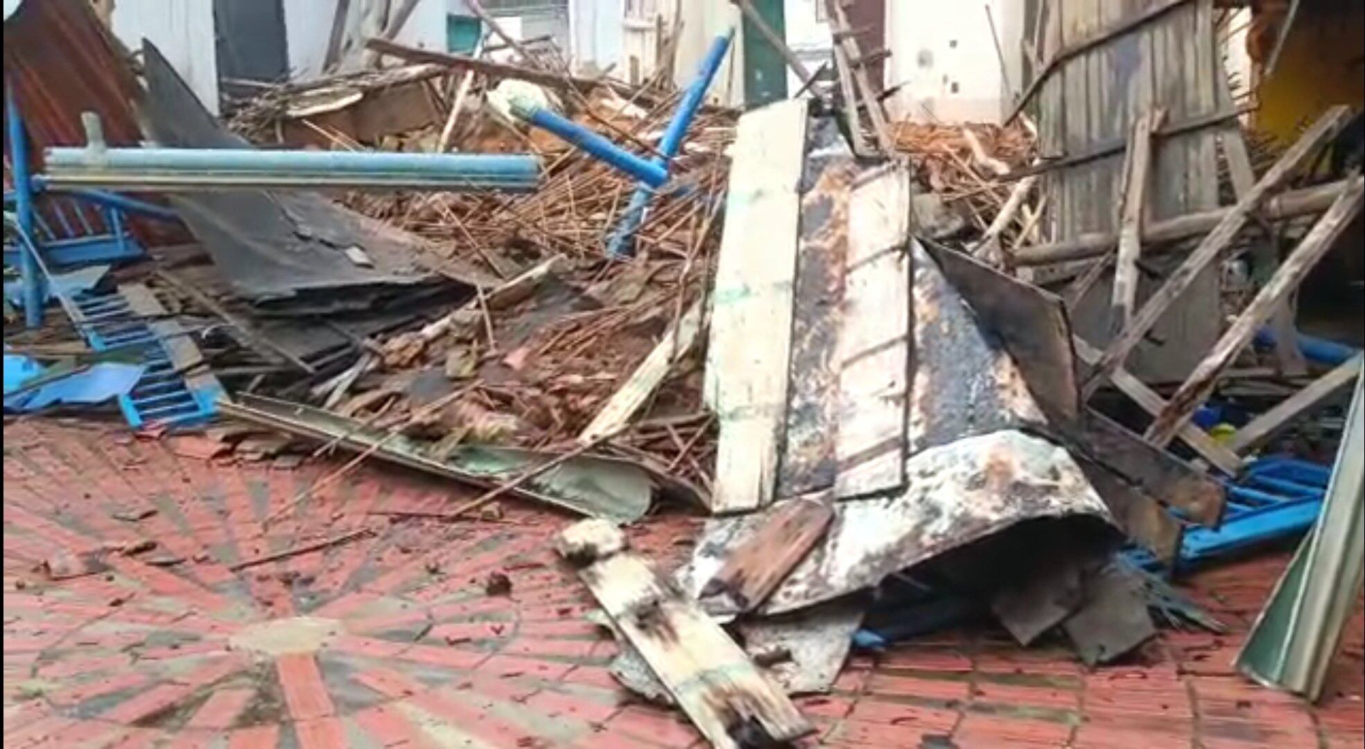 La emergencia se registró en la parte norte de la infraestructura.