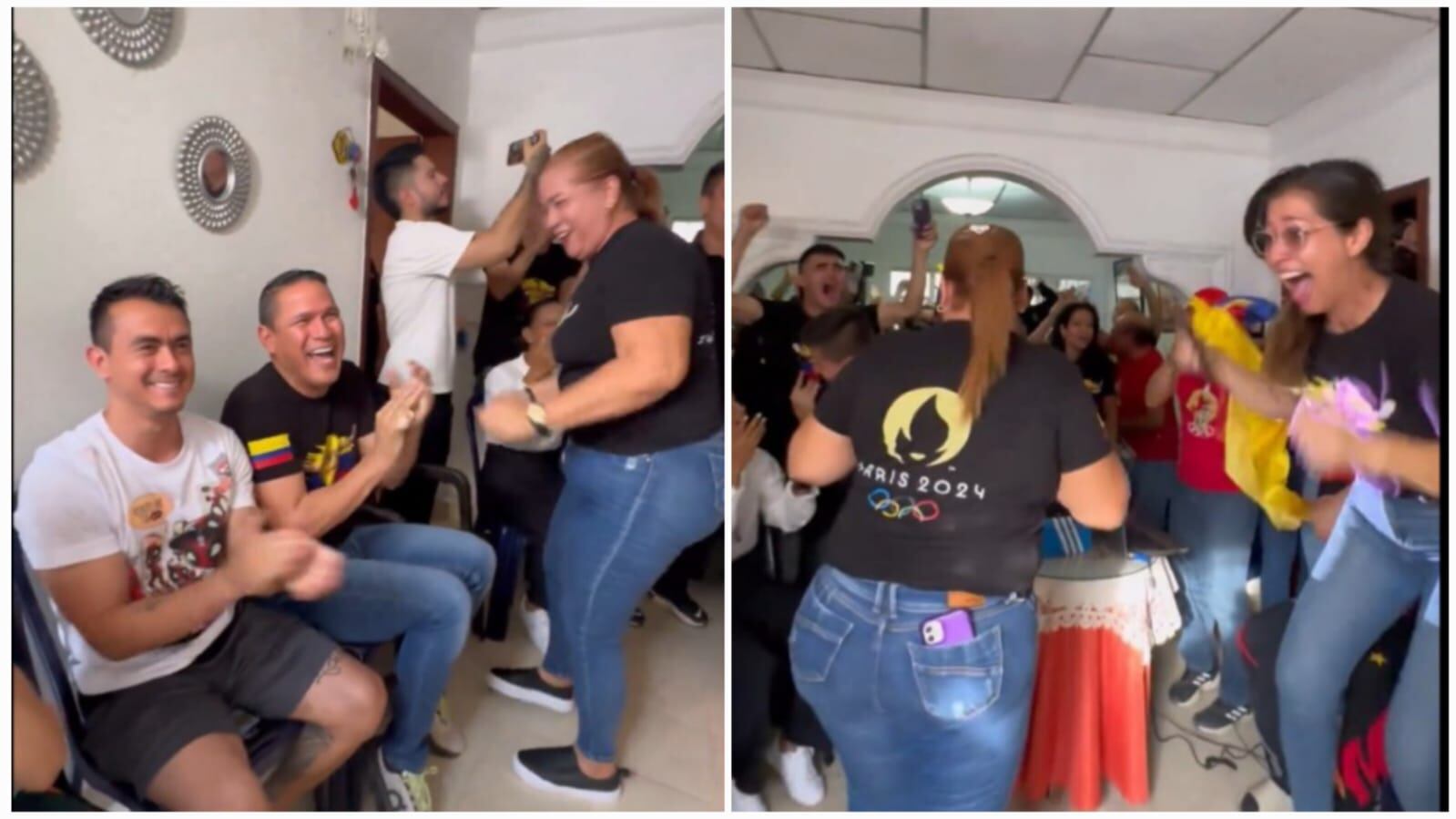 Familia de Ángel Barajas celebrando en Cúcuta.