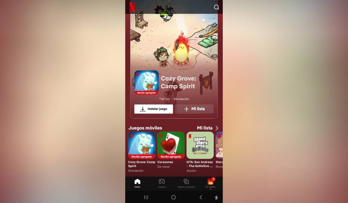 La app de Netflix cuenta con una oferta de juegos para móviles.