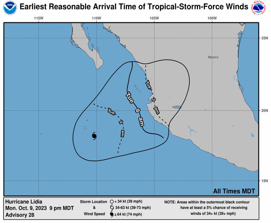 A finales de agosto, el huracán Hilary dejó fuertes lluvias y una persona fallecida en su paso por México.