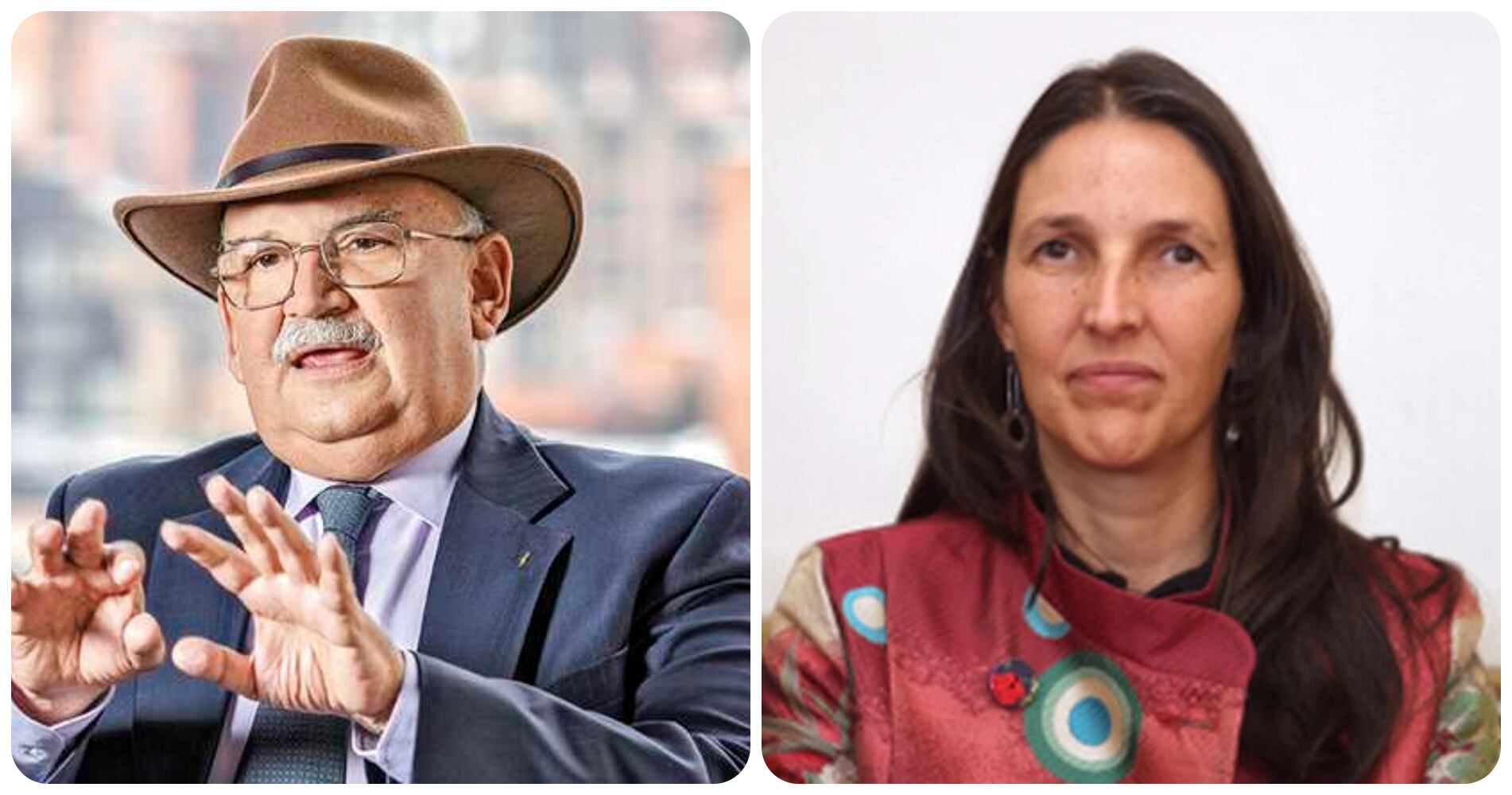 Mayor (r) Carlos Ospina y María Claudia Valencia Gaitán, nieta de Jorge Eliécer Gaitán, nueva directora del Centro Nacional de Memoria Histórica.