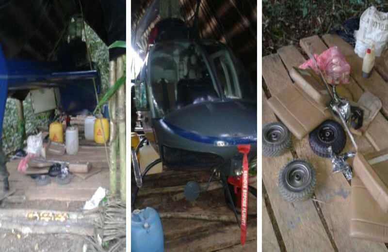 Helicóptero robado en Valle fue encontrado en Quibdó. 