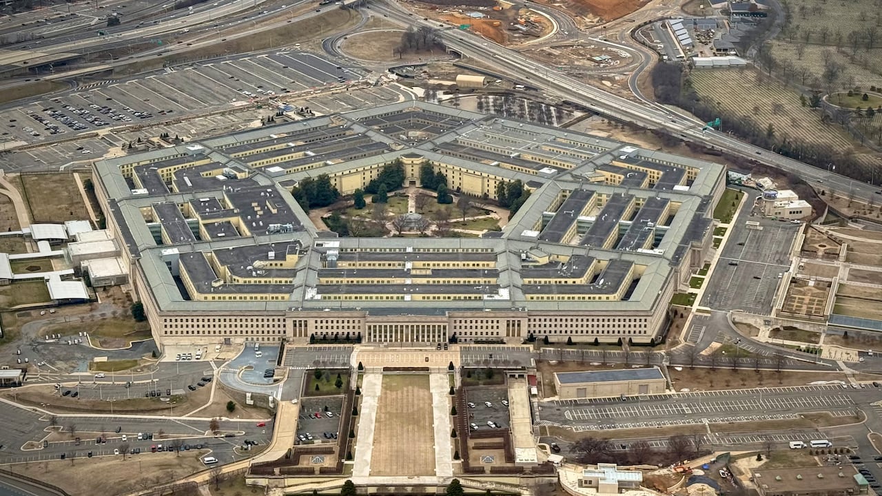 Pentágono, sede del Departamento de Defensa de EE. UU., visto desde el aire