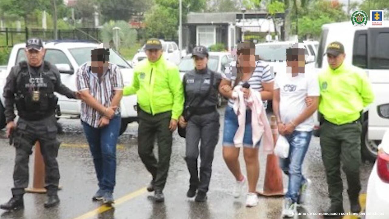 Presuntos integrantes de una banda que al parecer se dedicaba a la ejecución de homicidios selectivos en el departamento del Tolima.