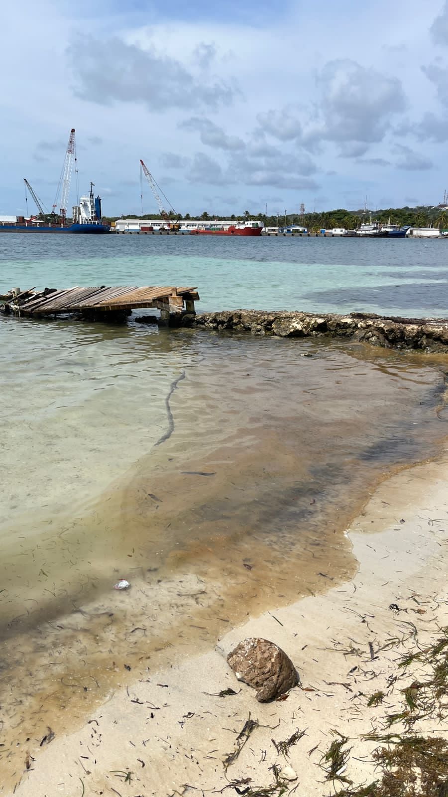 El agua se ve contaminada