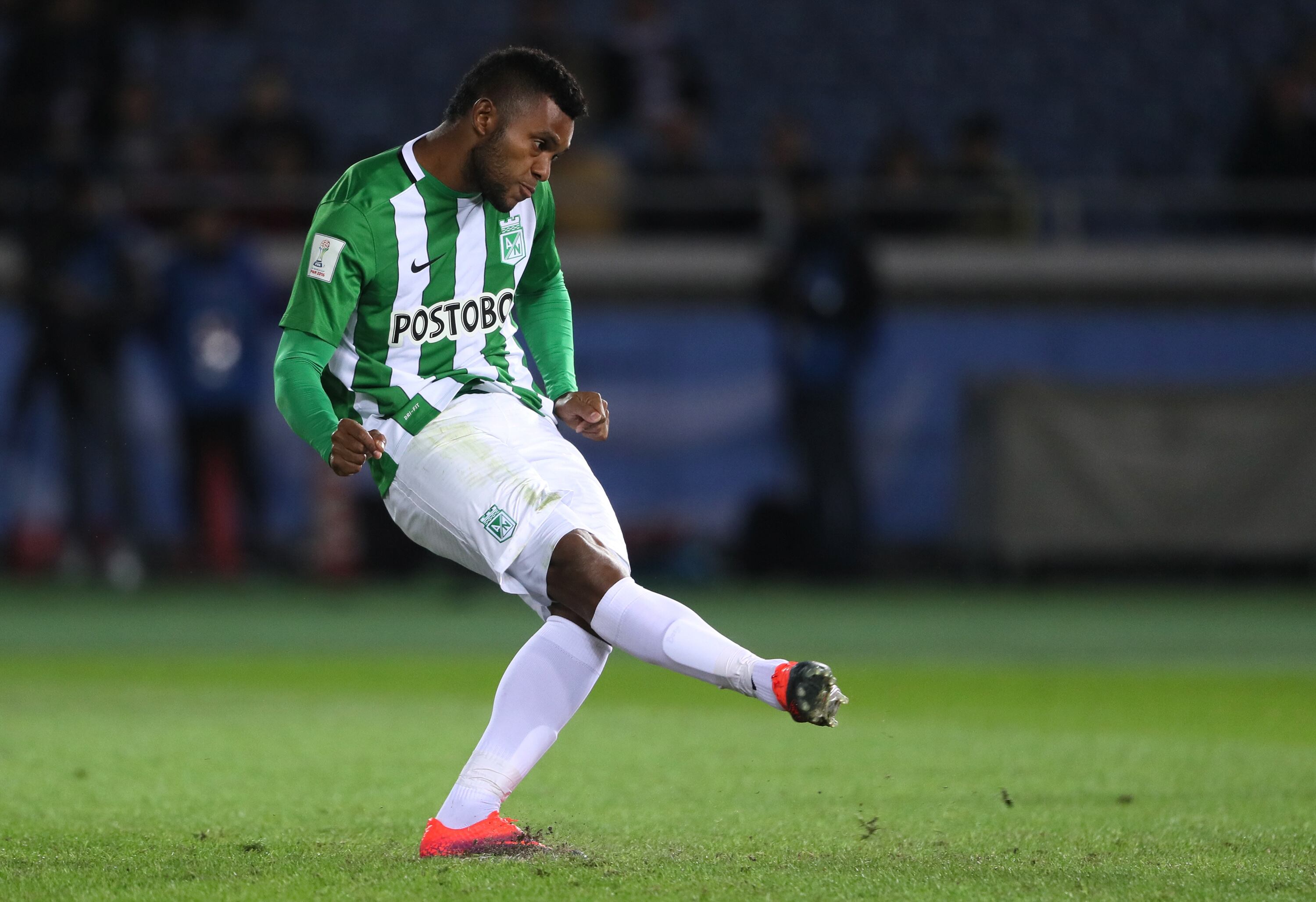 Miguel Ángel Borja cuando defendía los colores de Atlético Nacional.