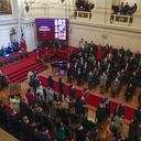 El Congreso Nacional durante la presentación del proyecto final de propuesta constitucional, en Santiago, el 4 de julio de 2022. La Convención Constituyente entregó el proyecto final de Constitución al presidente de Chile, Gabriel Boric.