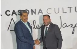 Nicolás Maduro junto al ministro de Minas colombiano, Edwin Palma