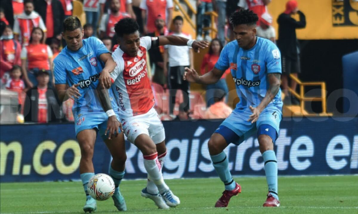 Wilson Morelo. Santa Fe vs. Unión Magdalena. Foto: Dimayor