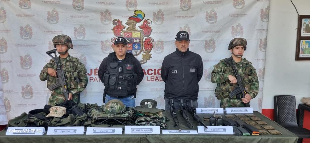 Incautación de armas en Antioquia