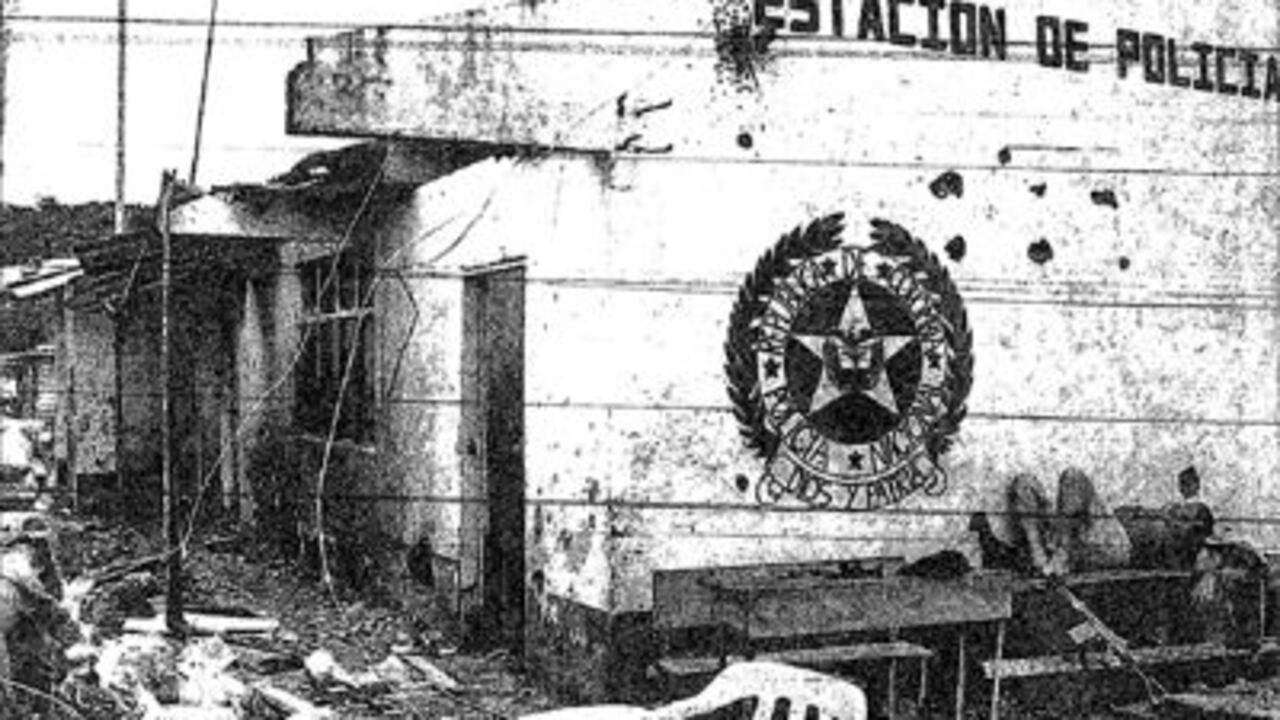 Estación de Miraflores luego de la toma.