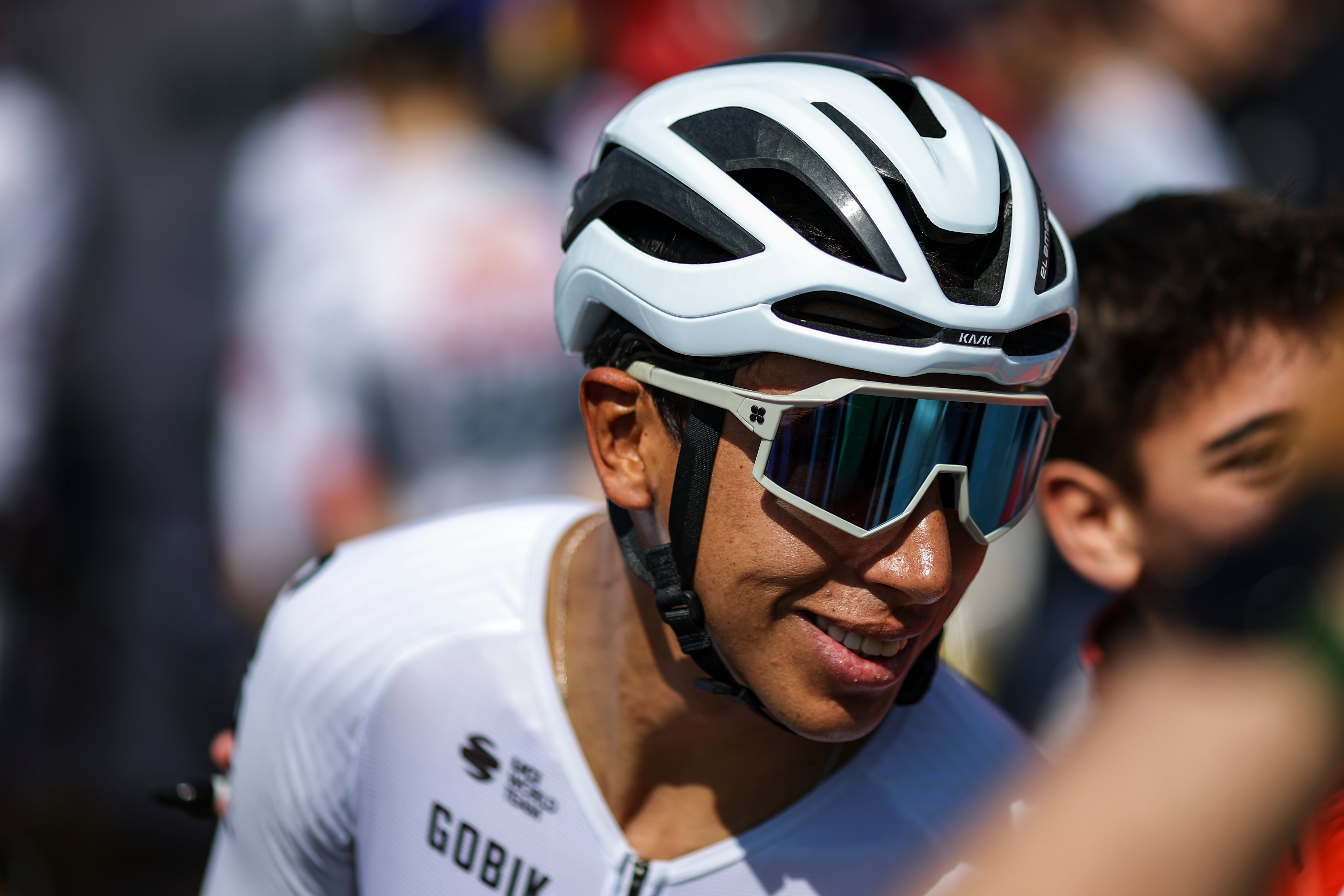 Egan Bernal Gomez of Ineos Grenadiers participates in the 104th Volta Ciclista a Catalunya 2025, Stage 4 from Sant Vicens de Castellet to Montserrat on March 27, 2025, in Sant Vicens de Castellet, Spain. (Photo by Gongora/NurPhoto via Getty Images)