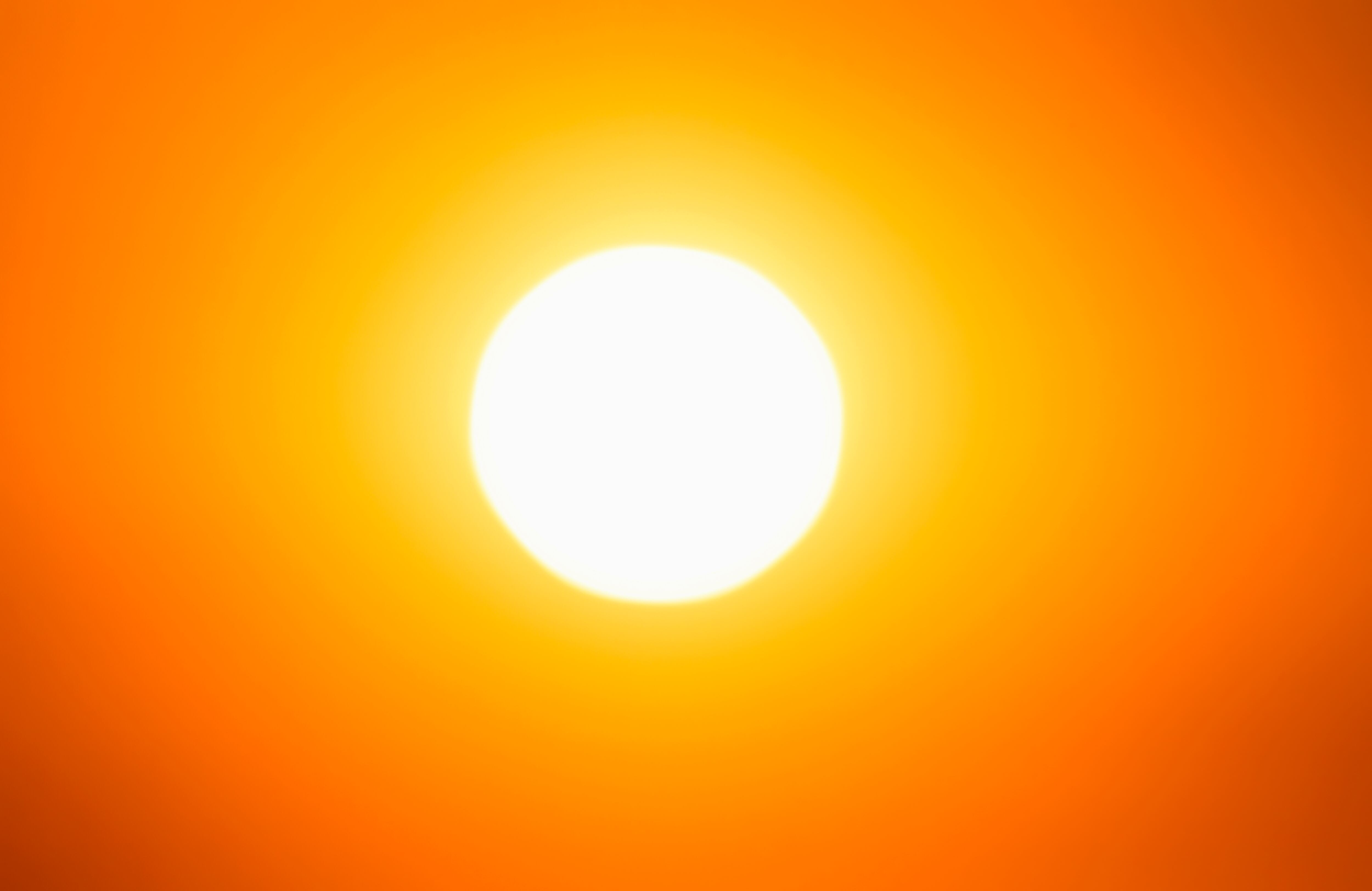 Ilustración del calentamiento global y la ola de calor.