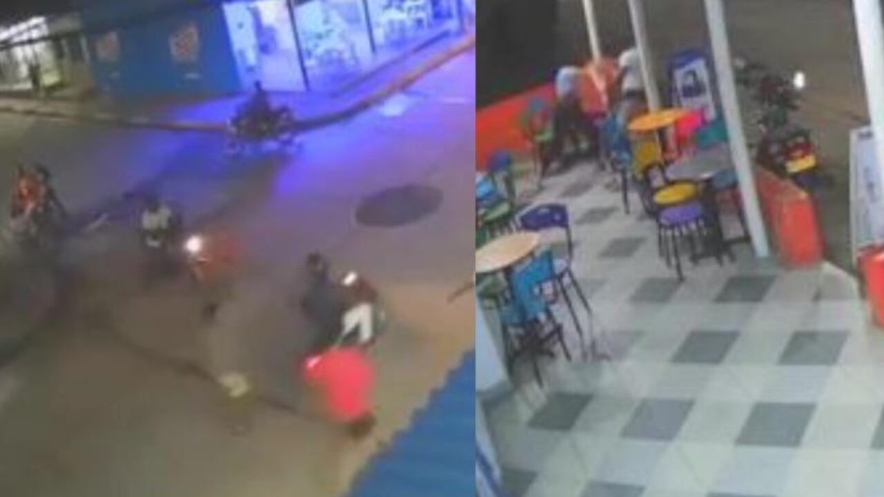 Los sujetos intentan huir en moto, pero son alcanzados por vecinos.