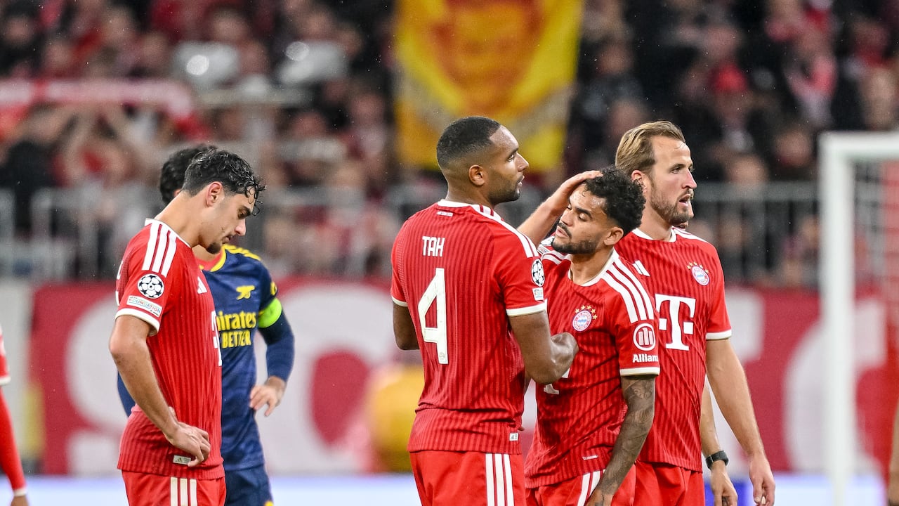 Jugadores del Bayern Múnich contra el Arsenal