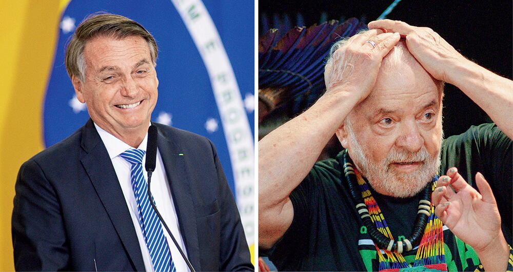 A pocos meses de la elección presidencial en Brasil, Bolsonaro está a tan solo cinco puntos de Lula da Silva en la más reciente encuesta.